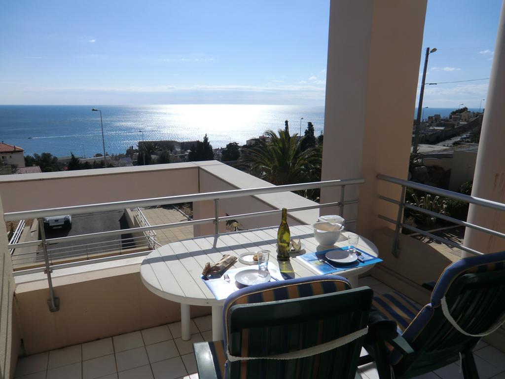 Sète - Fewo mit Meerblick, Schwimmbad Exterior foto